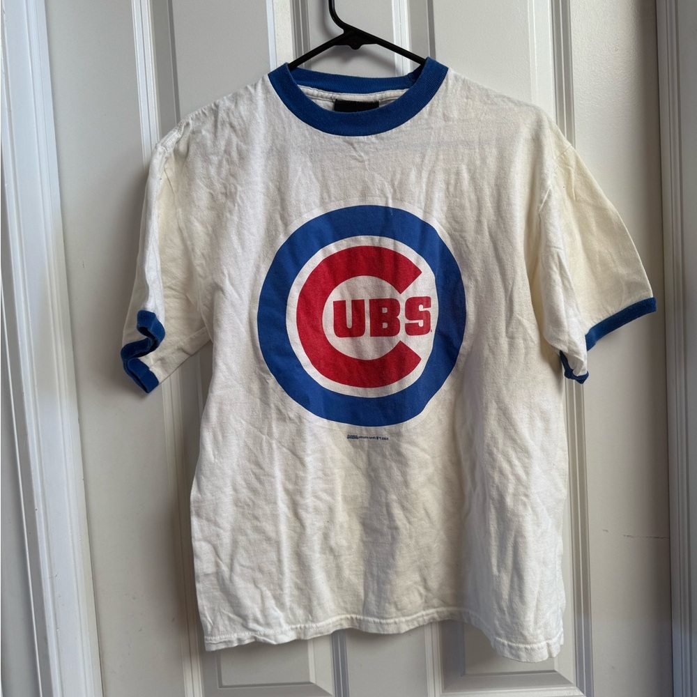 Stitches adult White and Blue Cubs Tee
